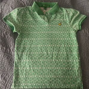 Masters Green Patterned Kids Polo